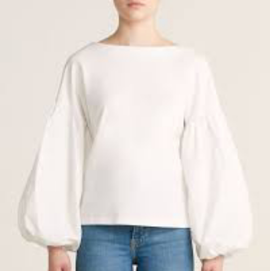 Poplin Billow Sleeve Top